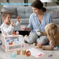 thumbnail image 4 of Wooden Ice Cream Counter Playset for Kids, Toddler Girl Toys Kitchen Playset Pretend Play Gifts for 3 4 5 6 Year Old Girl or Boy, Play Food Scoop and Serve, Play Kitchen Sets for Kids Ages 4-8, 4 of 7