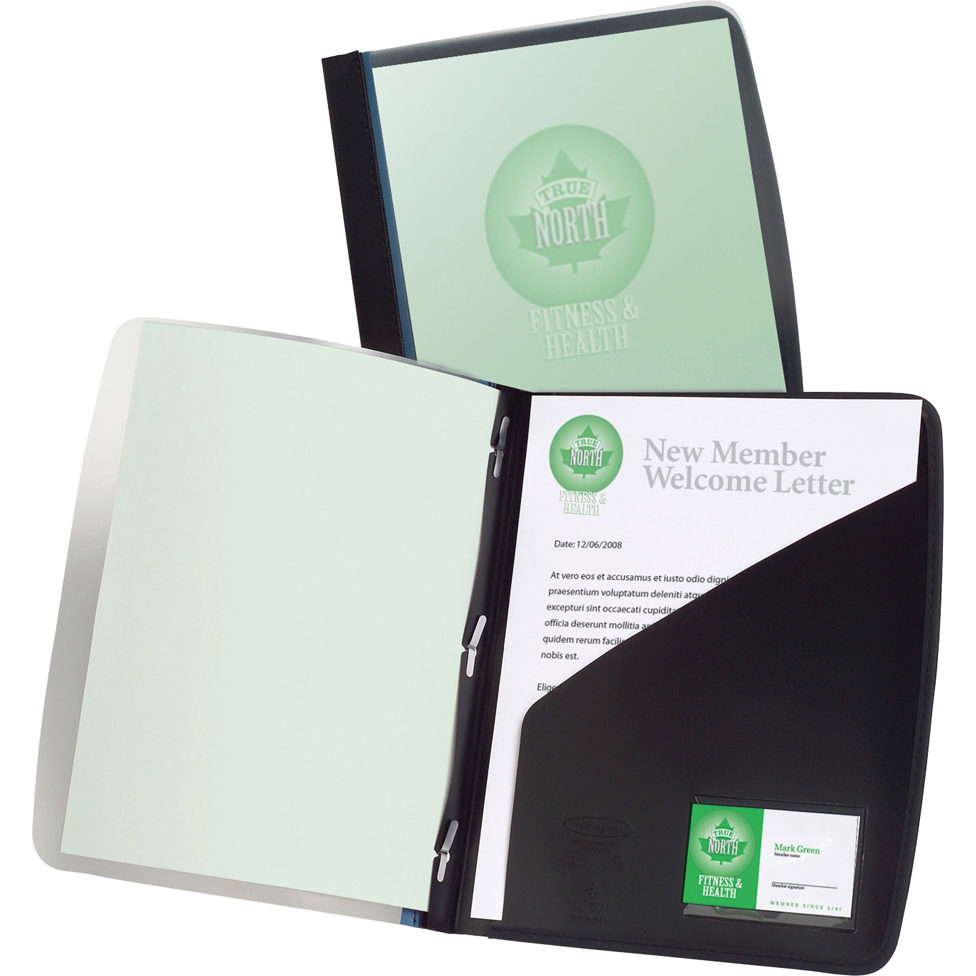 GBC, GBC21512, Designer Frost Front Report Cover, 1 Each, Black,Frosted