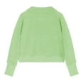 thumbnail image 4 of BLTIBY 2025 Girls Todder Half Zip Sweatshirt Winter Fall Solid Color Long Sleeve Pullover Crop Tops Kids Lightweight Fashion Clothes Green 11-12 Years, 4 of 4