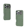 thumbnail image 2 of ShellTech for iPhone 16 Pro Case Wallet, Built-in Card Holder (4-5 Cards), Slide Camera Cover, Military Grade Drop Protection, Rugged Heavy Duty Men Women Protective Phone Case,Green, 2 of 7