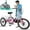 Pink, variant on Lilypelle Folding Tricycle, 24" Three Wheel Bicycle for Adult, 7 Speed Adult Tricycle,Trike Cruiser With Big Basket for Exercise Shopping Picnic Outdoor Activitiess,Purple