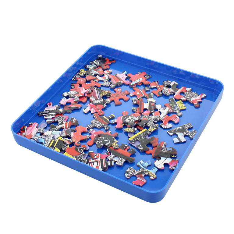 Jigitz Jigsaw Puzzle Sorter Trays 7.9 x 7.9 - 6PK Plastic Puzzle Organizer  Trays in Blue