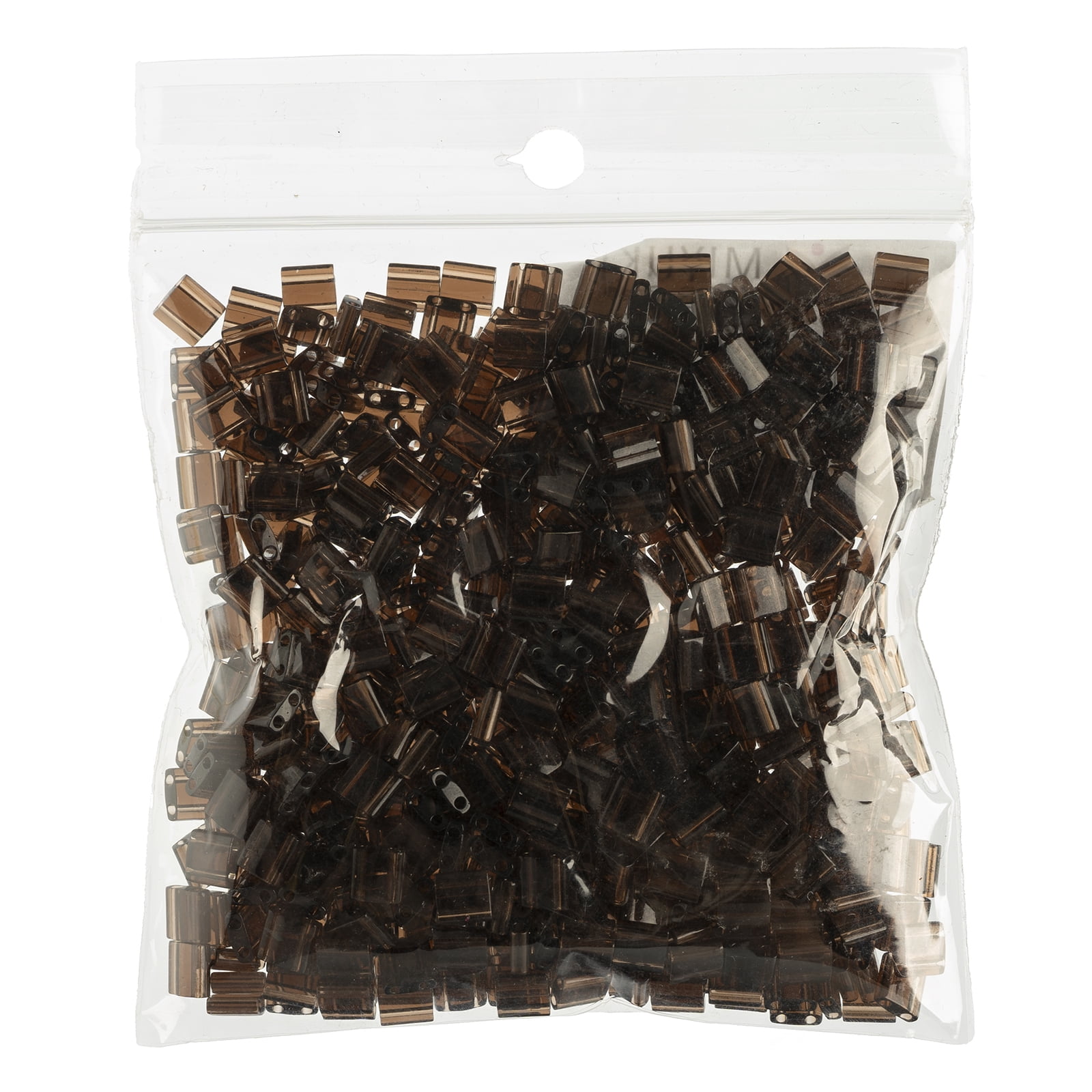 Miyuki 5x5mm TL-135 Chocolate Brown Transparent Tila Glass Square Beads 50 Grams