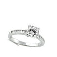 thumbnail image 4 of Clear CZ Round Solitaire Wedding Ring .925 Sterling Silver Band White Jewelry Female Size 8, 4 of 4