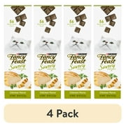 (4 pack) Purina Fancy Feast Savory Cravings, Soft Cat Treats, Chicken, 1 oz Box