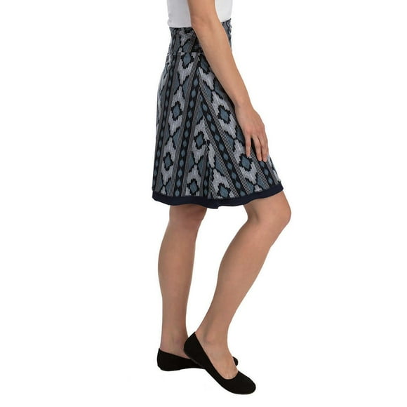 Colorado Clothing Tranquility Womens Reversible Skirt, Navy Pattern, Small