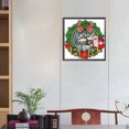 thumbnail image 2 of (WQ098) Corona Navidad Con Diamantes Parciales Serie Flores Y Plantas Pintura Diamantes Resina Con Forma Especial 30*30CM, 2 of 9