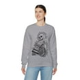 thumbnail image 5 of Skeleton Book Lover Sweatshirt Reading Skeleton Pullover Reader Shirt, 5 of 6