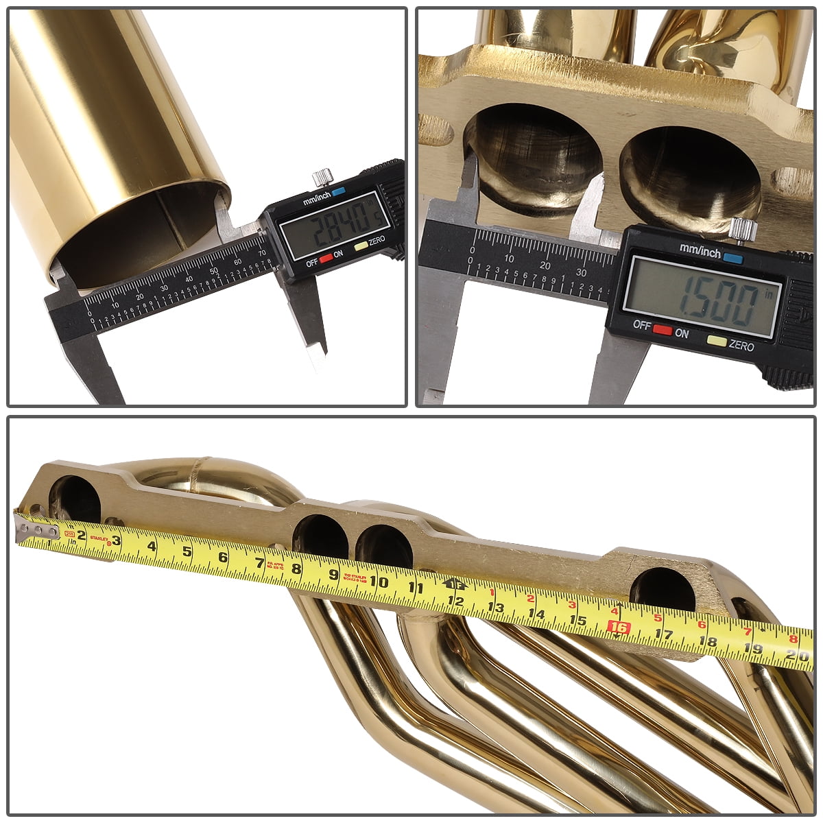 J2 Engineering J2-HD-GOLD-016 J2 For 1993 to 1997 Chevy Camaro / Pontiac Firebird LT1 V8 Stainless Long Tube Exhaust Header Manifold 94 95 96