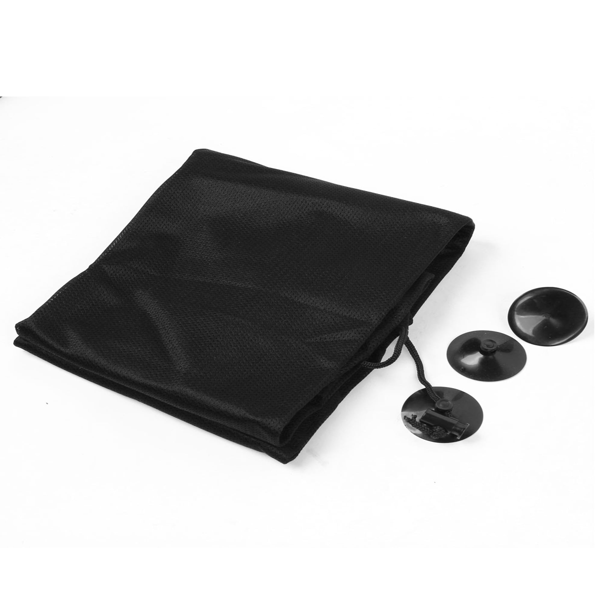 Unique Bargains 2 Pcs 100cm x 50cm Auto Car Window Side Folding Sun Shade Black