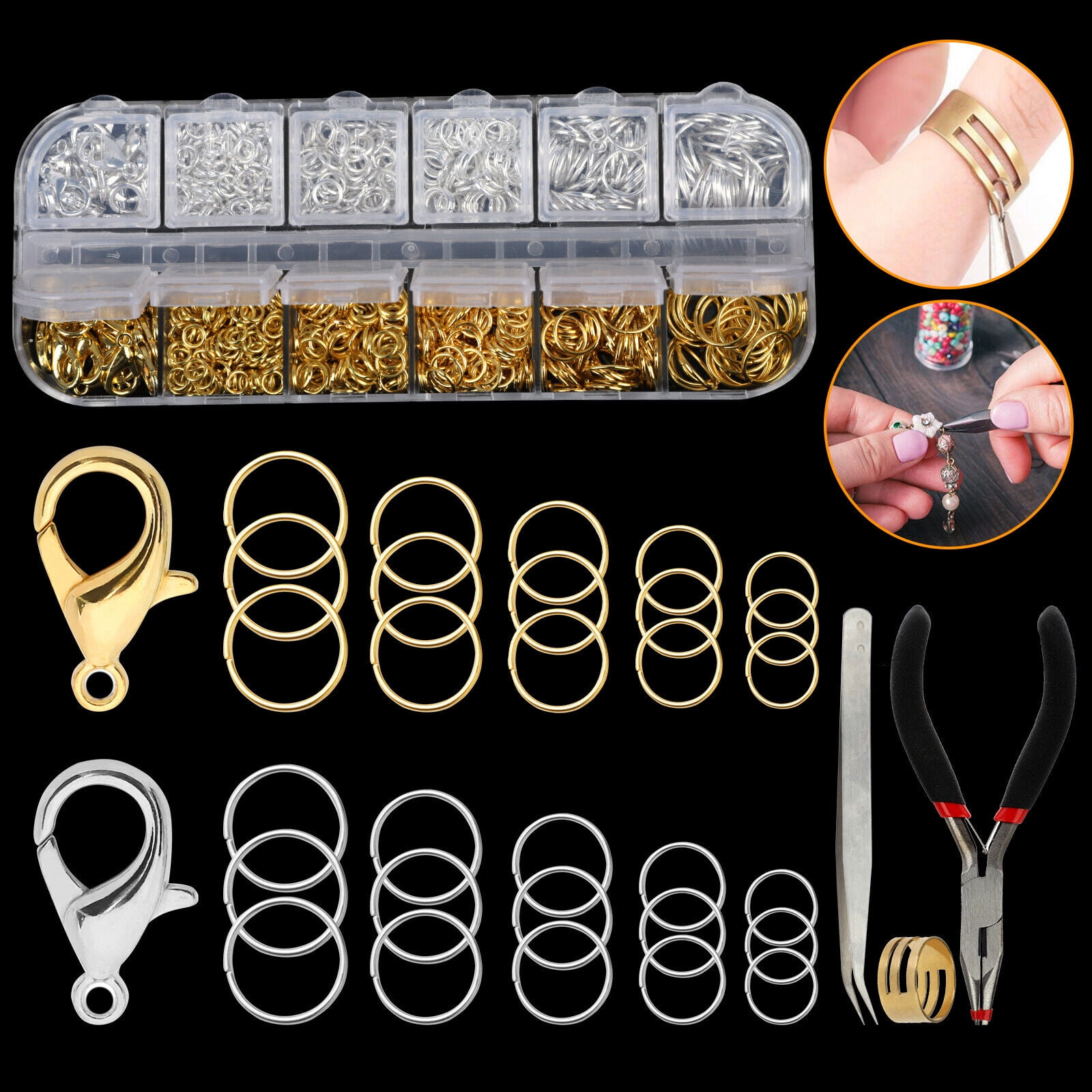 Jewelry Making Kit DIY Lobster Clasps Repair Tools Craft Supplies