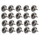 thumbnail image 2 of Remaches decorativos en forma de hongo, 20 piezas, 22 mm de diámetro, accesorios de hardware de bricolaje de aleación de zinc, color pistola, 2 of 8