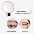 thumbnail image 2 of Magnifying Mirror, 15X Hand Mirror with Handle for Travel Magnifying Mirror, Handheld Magnifying Mirror with Double Side 15X/1X Magnification, Folding Makeup Mirror Hand Held Mirror for Eyes Makeup, 2 of 8