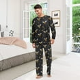 thumbnail image 3 of Matching Pajamas for Couples Bees Stars His and Hers Pajamas Sets Soft Long Sleeve Sleepwea, 3 of 8
