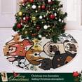 thumbnail image 6 of FMSHPON DogsCats Faces Xmas Christmas Tree Skirt Stand Mat for Holiday Party Decoration Indoor Outdoor 36 inches, 6 of 6