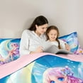 thumbnail image 4 of Manfei Cartoon Elf 7pcs Bedding Comforter Set,Dreamy Fairy Tale Queen Bedding Sets,Colorful Daisy Flowers Queen Sheet Sets For Girls Teens,Breathable Home Decor Reversible, 4 of 8