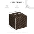 thumbnail image 3 of Goofa Brown Moroccan Trellis Tissue Box Cover PVC Leather Tissue Holder Square Facial Tissue Case Facial Paper Organizer Dispenser for Bathroom, Vanity Countertop, 3 of 8