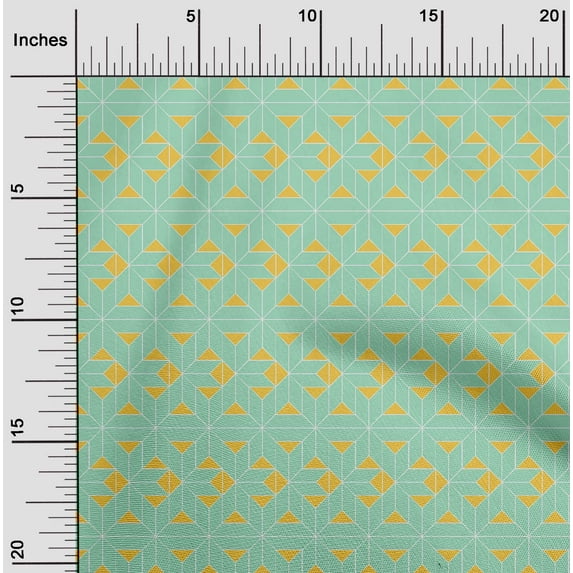 oneOone Polyester Lycra Fabric Square|Diamond & Triangle Geometric Print Fabric BTY 56 Inch Wide
