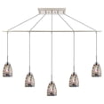 thumbnail image 2 of Woodbridge Lighting Venezia 5-Light Glass Linear Pendant in Nickel/Multi-Color, 2 of 5