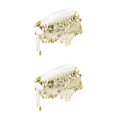 thumbnail image 4 of Sonducket Bufanda de la cadera de la danza del vientre de las mujeres Cadena de la cintura de la de la cadera con monedas de oro blanco Blanco 2Conjunto, 4 of 6