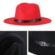 thumbnail image 5 of Sonducket Sombrero de ala ancha de fieltro, gorro Vintage para mujer, gorro cálido de invierno, accesorios de ropa de viaje para fiestas Sombreros rojo, 5 of 8
