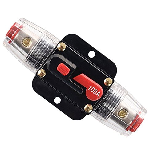 30A EVGATSAUTO 12V 30A/40A/60A Inline Circuit Breaker Fuse Inverter Car Stereo Audio Resettable Self-recovery Fuse Reset
