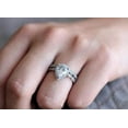 thumbnail image 3 of Divine Creation 2.15 Ct Pear Cut White Diamond Engagement Wedding Thanksgiving Christmas Bridal Ring Set 14K White Gold Plated 925 Sterling Silver For Women's -6.5, 3 of 3