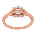 thumbnail image 3 of Rose Tone, Simulated Cubic Zirconia Size-9 Art Deco Wedding Engagement Bridal Ring 925 Sterling Silver, 3 of 7