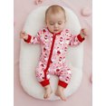 thumbnail image 6 of Miaouyo Infant Baby Girl Christmas Fall Romper 0 3 6 12 18 Months Goose Candy Cane Print Long Sleeve Round Neck Zip Up Jumpsuit, 6 of 8