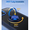 thumbnail image 3 of XINQIHANG for iPhone 13 Pro Max Case Clear with Ring Stand, Shockproof Protective Slim Lightweight Phone Case for iPhone 13 Pro Max 5G 6.7 Inch, Blue Clear, 3 of 6