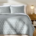 thumbnail image 7 of Better Homes & Gardens Tencel Quilted Pillow Shams, Standard, Silver Grey, 2 Pack, 7 of 7