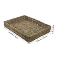 thumbnail image 2 of IBASETOY 1Pc Organizing Storage Basket Rectangular Woven with Elegant Design Brown, 2 of 5
