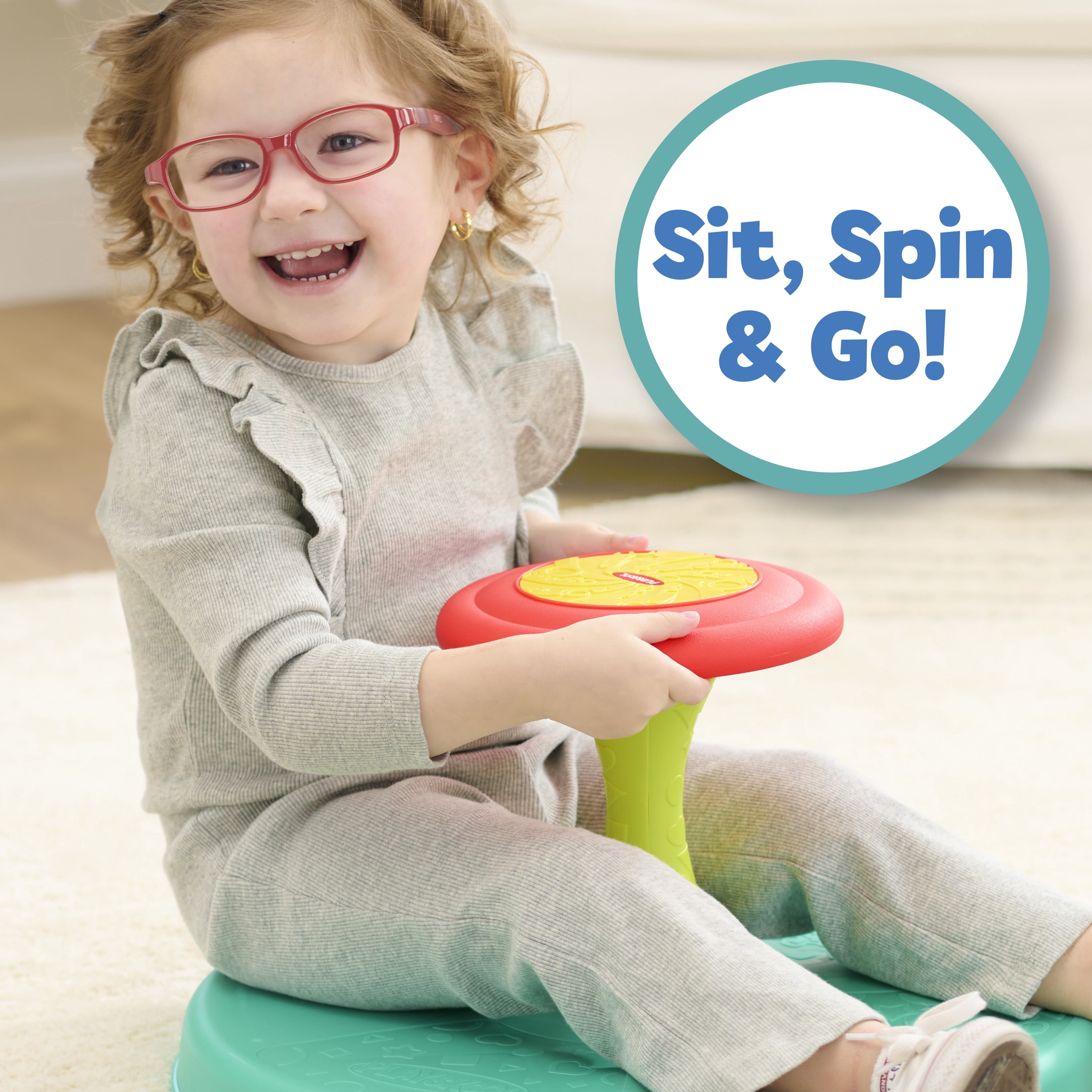 Playskool Sit ’n Spin Activity Toy, Spinning Seat, Kids Ages 18 Months and up, Hasbro Licensed