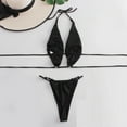 thumbnail image 4 of Tponi Athletic Swimsuits For Women Two-Piece Sets Elastic Black Clearance Underwear Bikini L, 4 of 5