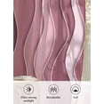 thumbnail image 6 of Sheer Curtains 63 Inch Length 2 Panels Set for Bedroom, Pink Ombre Semi Sheer Curtains for Windows, Abstract Art Moire Ocean Waves Voile Window Treatments Rod Pocket Curtain, 6 of 7