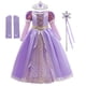 thumbnail image 1 of Vestido de princesa Rapunzel para niña, Cosplay enredado, fiesta de Halloween, cumpleaños, Navidad, 2-10T, 2023 Fivean unisex, 1 of 1