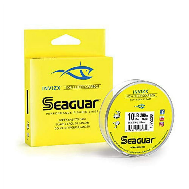 Seaguar Invizx Freshwater 100% Fluorocarbon Fishing Line 17lbs, 200yds  Break Strength/Length - 17VZ200