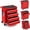 Red, variant on Memoryfield Rolling Tool Chest Cart with 4 Drawers, Wheels, Lockable Storage Cabinet & Hooks, Black
