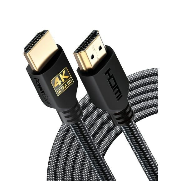 PowerBear 4K HDMI Cable 20 ft [2 Pack] High Speed, Braided Nylon & Gold Connectors, 4K @ 60Hz, Ultra HD, 2K, 1080P, ARC & CL3 Rated | for Laptop, Monitor, PS5, PS4, Xbox One, Fire TV, Apple TV & More