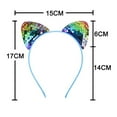 thumbnail image 2 of Fgnfyis Childrens Glitter Cat Ears Headband Sparkling Cartoon Festival Party Hair Accessory for Girls Dark Green One Size, 2 of 2