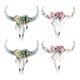 thumbnail image 1 of 4x Rustic Longhorn Cow Skull Wall Sculpture Wildlife Animal Figurines Soledad Escultura de toro, 1 of 10