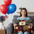 thumbnail image 4 of 2 Pack Outdoor Waterproof Throw Pillows,4th of July Retro USA Flag Decorative Rectangle Pillow Case Patio Pillows for Chair Couch Sofa 20x12in, 4 of 9