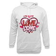 thumbnail image 5 of YOIAVAIOY Valentines Shirts for Men Fashion Long Sleeve Heart Graphic Hoodies Causal Lounge Tops Valentines Gift White XL, 5 of 5