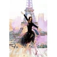 thumbnail image 2 of Bolokofsky, Ronald 17x24 Gold Ornate Wood Framed with Double Matting Museum Art Print Titled - Eiffel Ballet I, 2 of 4