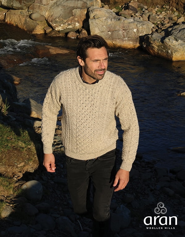 Aran Cable Knitted Fisherman Sweater 