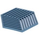 thumbnail image 4 of Juego de 4 tapetes resistentes al calor con diseño de rayas hexagonales en color azul, ideales para usar en la mesa del comedor y la cocina, protegen del calor y los rasguños, 4 of 8