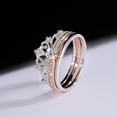 thumbnail image 2 of Moissanite Engagement Rings for Women Crown Shape 0.3ct D Color VVS1 Diamond Rings Moissanite Anniversary Promise Wedding Rings Gifts for Wife Bridal Girlfriend with Certificate, 2 of 7