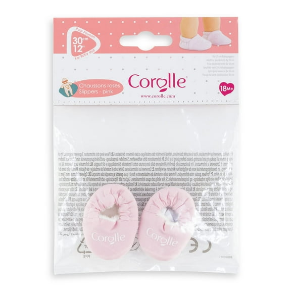 Corolle Baby Doll Pink Slippers Outfit Accessory - Mon Premier Poupon Clothing and Accessories fit 12"" Dolls for Kids Ages 18 Months and up