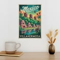 thumbnail image 3 of Retro Villahermosa Travel Poster Showing Park Life And Heritage in Vibrant Green Print Poster, 3 of 8