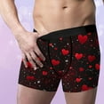 thumbnail image 4 of Men's Valentine's Day Heart Print Underwear Comfortable Stretch Boxer Briefs, Festive Soft Underwear, 4 of 8